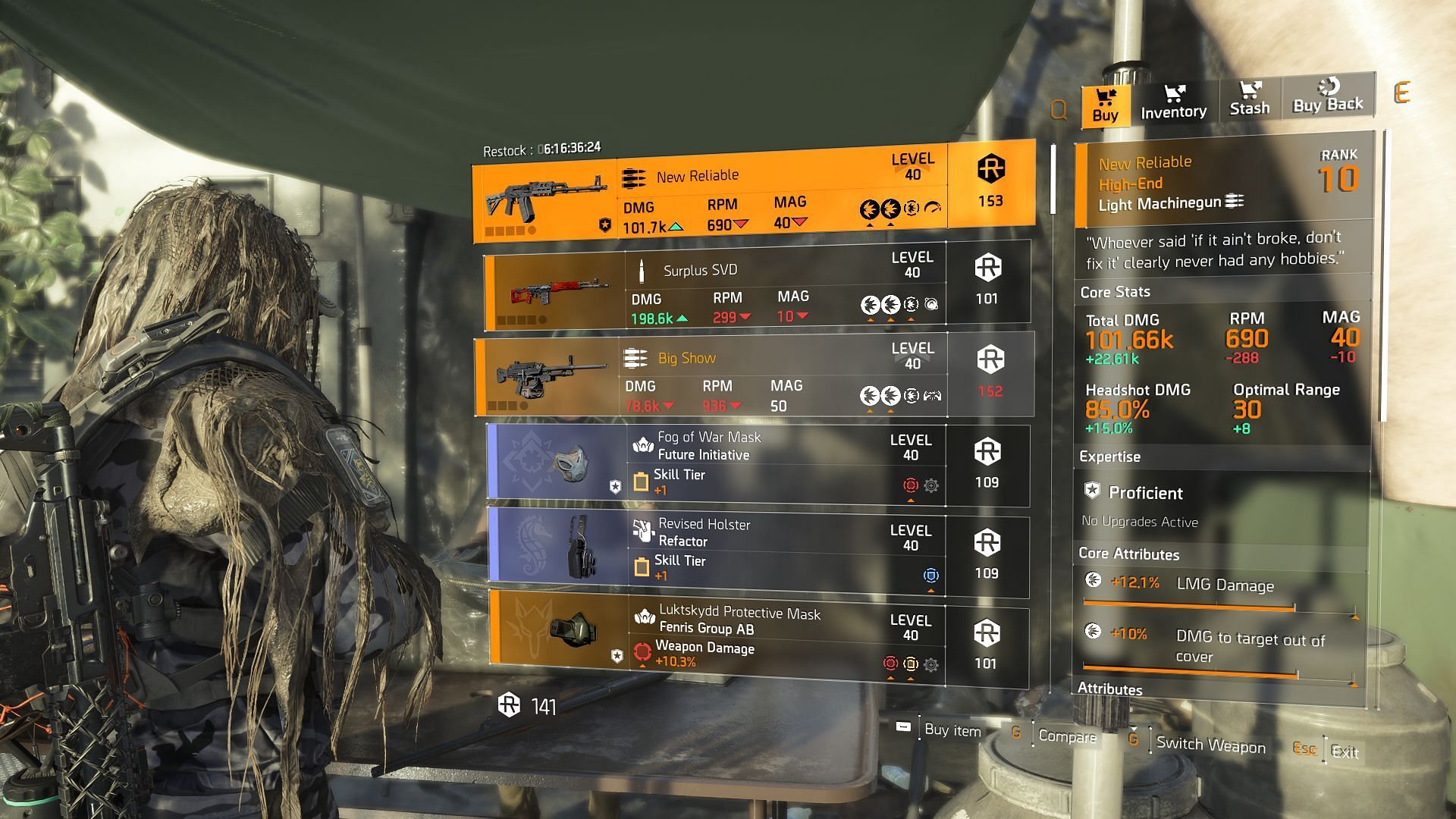 The Division 2 vendor at DZ East (Image via Sportskeeda Gaming || Ubisoft)